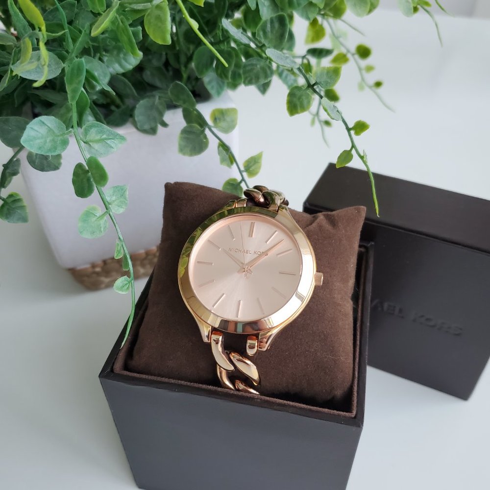 Michael Kors MK3223 Rose Gold Slim Runway Watch